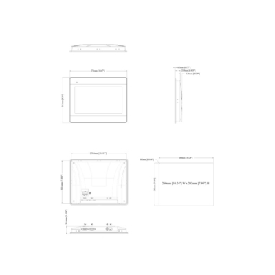 10.1 &quot; WVA Wide Viewing Angle Display HMI Touch Screen MT8106iE con CPU RISC dual core