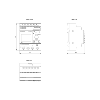 100% originale Siemens LOGO PLC Display Panel integrato Modulo relè 6ED10521MD080BA1