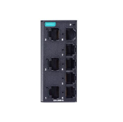 Interruttore Ethernet non gestito a 8 porte della serie EDS-2008-EL per accessori per computer industriali