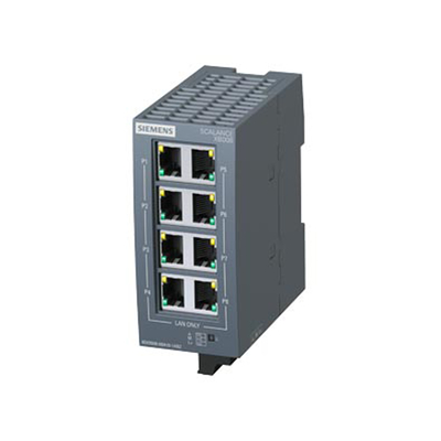 6GK5008-0BA10-1AB2 Siemens SCALANCE XB008 Commutatore Ethernet industriale non gestito 100%