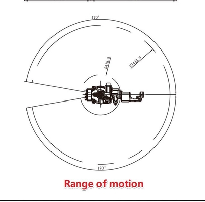 GBS6-C1400X Robot di saldatura 1400MM Radiale di movimento 0,05 mm Precisione di ripetibilità e saldature