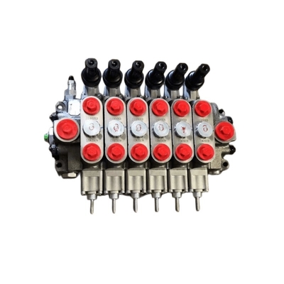 6 bobine Valvole direzionali idrauliche sezionali Flusso nominale 80L/min 350bar 330*240*155 mm