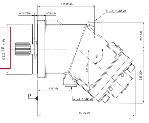 Xpi80 pompa a pistoni assiale ad alta pressione per camion 15-80 motore radiale 240l/min 420*260*190mm
