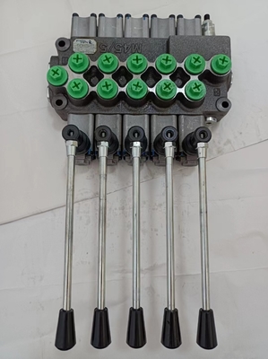 Controllo manuale G3/8&quot; Valvola di controllo direzionale con joystick monoblocco idraulico per personalizzazione