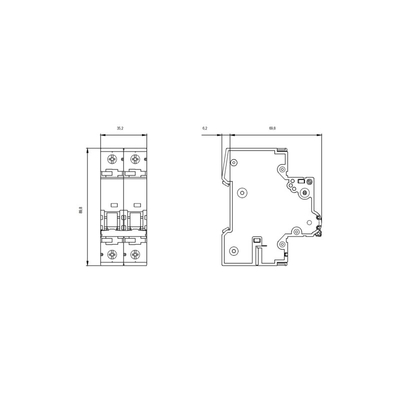 400 V 15kA 2-polar D 25A SENTRON miniatura interruttore 5SY7225-8CC per Siemens