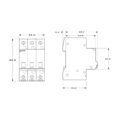 Distribuzione a bassa tensione Siemens 5TL1391-0 interruttore 100A 3 poli 100% originale