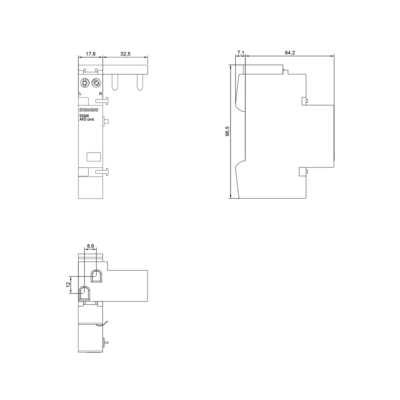 Blocco di interruttore di sicurezza antincendio AFDD 1-16A 230V per interruttori Siemens 5SM6021-2