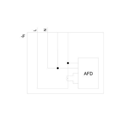 Blocco di interruttore di sicurezza antincendio AFDD 1-16A 230V per interruttori Siemens 5SM6021-2