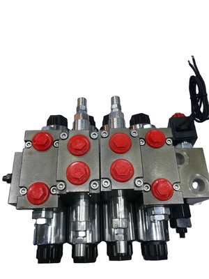 Valvola di direzione a 5 bobine a flusso elettricamente controllato per la pressione idraulica da 45L/MIN