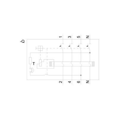 Siemens 5SV3646-6 Interfaccia di comunicazione degli interruttori di corrente residua di funzionamento