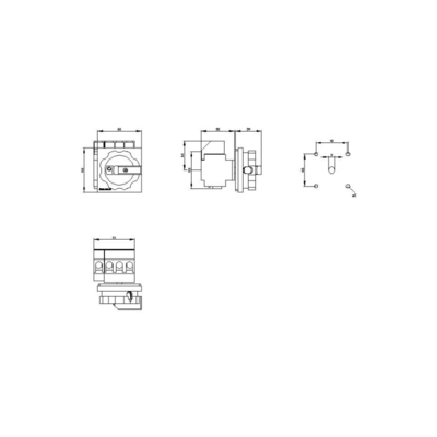 Siemens 3LD2203-1TL51 Isolazione Switch Fixed Rotary Drive Front per isolamento duraturo