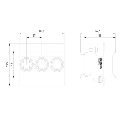 Sensore di pressione differenziale del condotto d'aria Siemens 1000 Pa DC 4V 20 mA QBM3120-10 S55720-S446