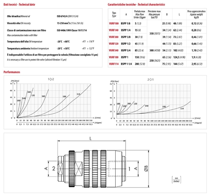 Valvole di controllo del flusso unidirezionale in acciaio Port Size G 1/2&quot; Max Flow 45L/min e 350bar
