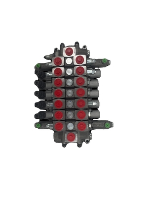 Valvola di controllo direzionale idraulica di tipo HC-D6/7 7 bobine 100L/min Flusso Pressione 350bar