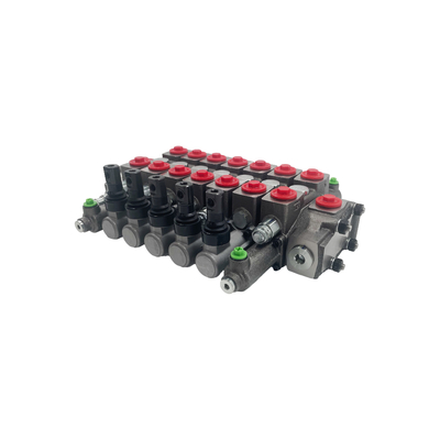 Valvola di controllo direzionale idraulica di tipo HC-D6/7 7 bobine 100L/min Flusso Pressione 350bar