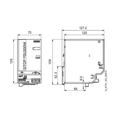 Memoria Altro SITOP PSU200M Fornitore di alimentazione DC mono e bi-fase 24V/5A 6EP1333-3BA10