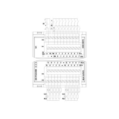 16DI/16DO 16DI 24V DC Sink/Source 16DO Relay 2A PLC Digital I/O SM 1223 per il settore industriale