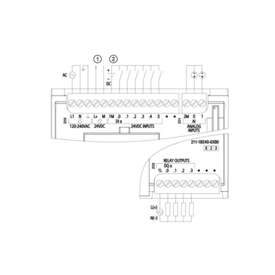 6ES7211-1BE40-0XB0 SIMATIC S7-1200 CPU 1211C CPU compatta con 2A Relay e alimentazione AC/DC