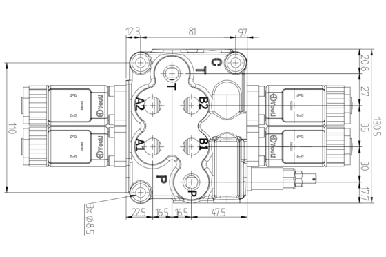 MB-3/2S-3160 /18ES3/28ES3/G-3/M3-12VDC Selezione della valvola di direzione solenoide idraulica