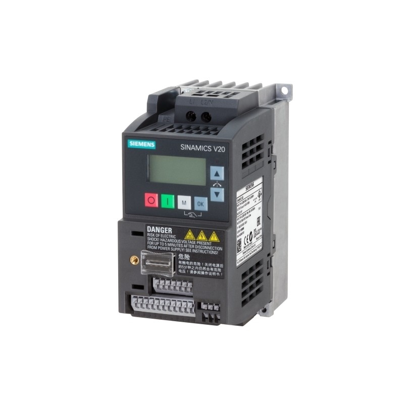 SIEMENS 6SL3210-5BB17-5UV1 SINAMICS V20 200-240V 1AC -10/ 10% 47-63Hz per potenza elevata
