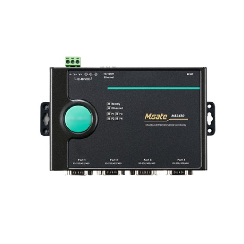 1 2 e 4 porte Port serie standard per Ethernet Modbus Gateway MGATE MB3180 per MOXA