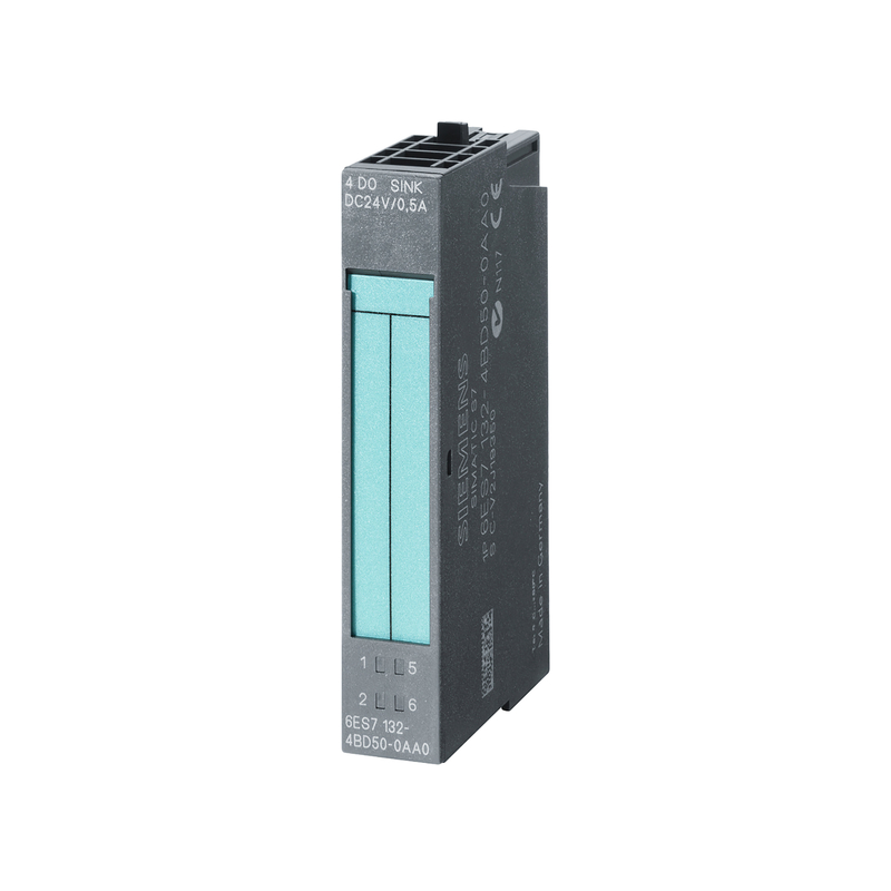 Siemens ET 200S 4DQ 24 V DC/0,5 A HF 4 DO Alta caratteristica 24 V DC/0,5 A 6ES71324BD000AB0