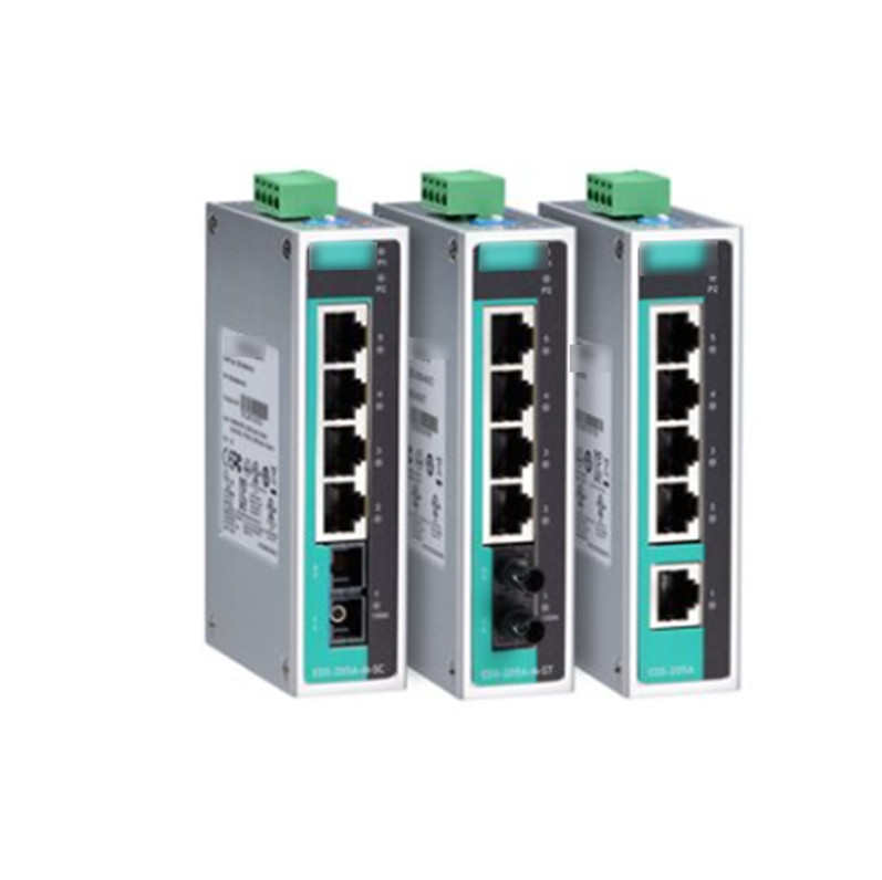 MOXA EDS-205A Switch Ethernet non gestito a 5 porte per l'automazione industriale del trasporto marittimo