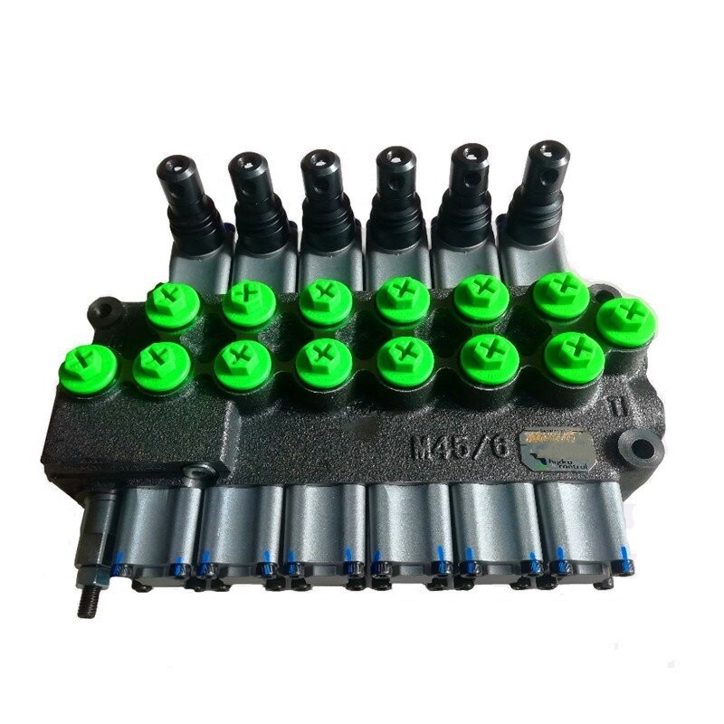 M45/6 Valvola di controllo idraulica monoblocco per idraulica mobile 6 bobine Valvola direzionale
