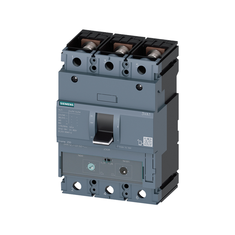 Testato al 100% Siemens 3VA1220-5EF32-0AA0 MCCB IEC FS250 200A 3P 55KA TM ATAM Power Off Knife