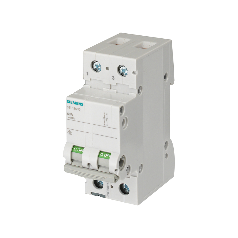 5TL12630 Disconnettore della serie 5TL 5TL1 63A 2P 5TL1263-0 per l'imballaggio originale Siemens