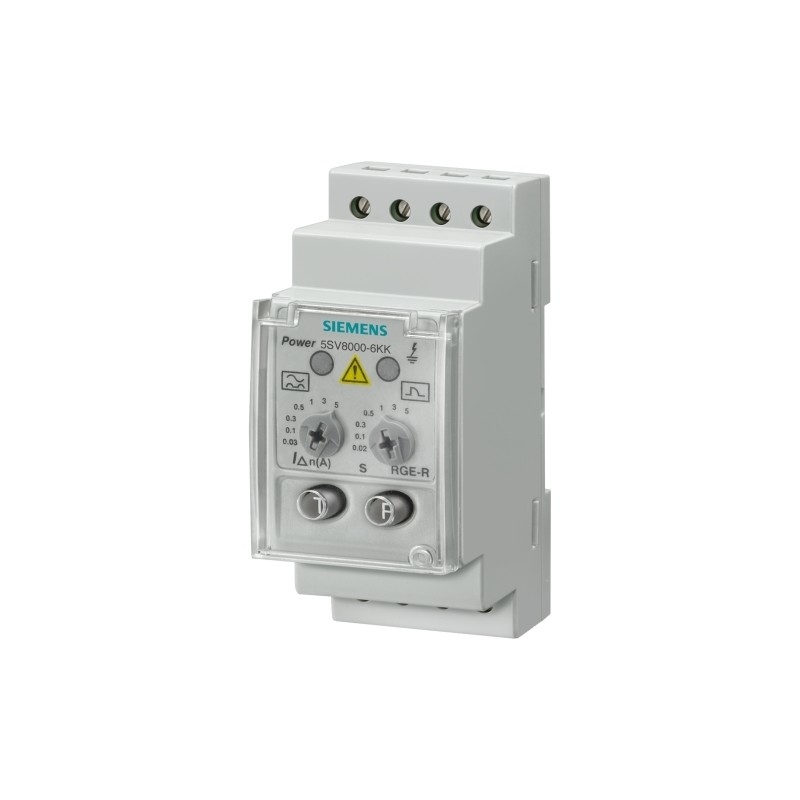 5SV8000-6KK Dispositivo di monitoraggio della corrente differenziale Analogo tipo A IDN 0.03A 5A 0.02 5 Sec