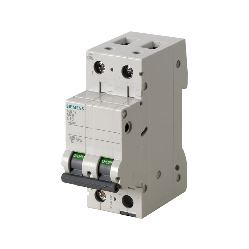 Interruttore di circuito in miniatura a due poli 5SL6210-7CC 100% rigorosamente testato per Siemens 400V 6kA