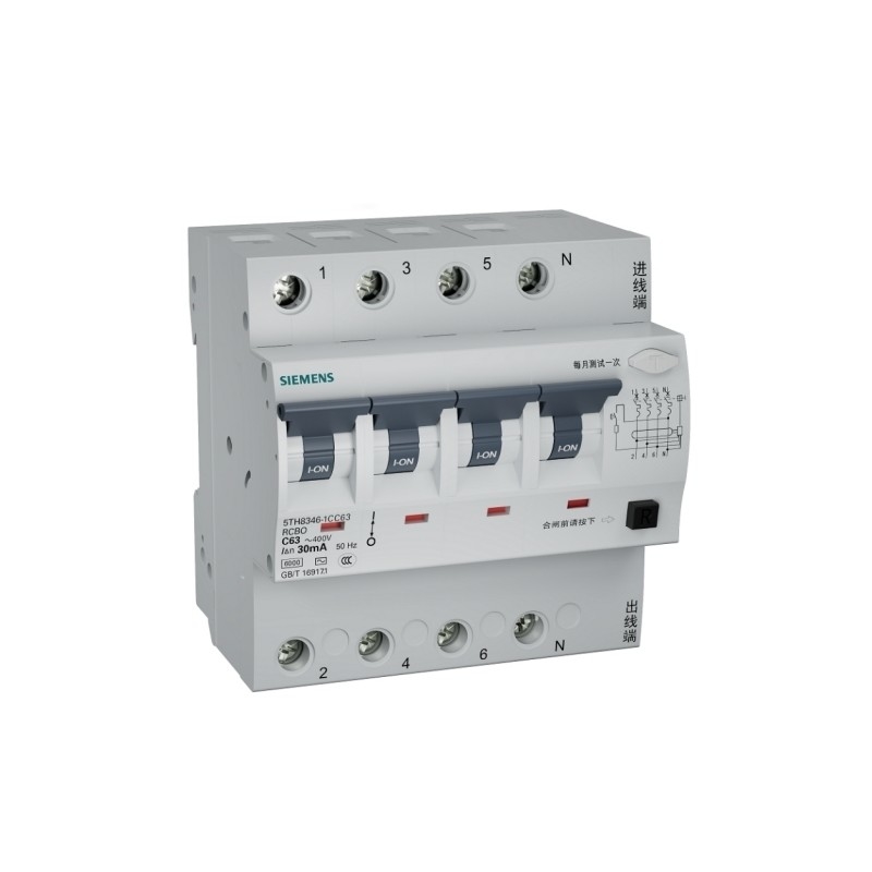 Siemens 5TH8346-1CC32 RCBO 4P C32 30mA ELE AC Circuit Breaker per interfaccia di comunicazione